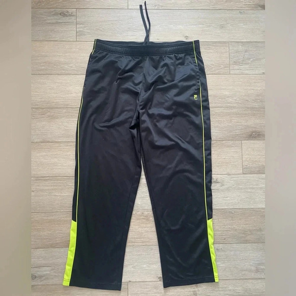 Fila Tennis Sports Athletic Leisure Black Drawstring Pants Men’s X-Large EUC - Picture 2 of 8